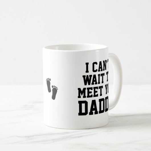 Kann nicht warten, um dich mit dem Daddy Sonogram  Kaffeetasse (VorderseiteRechts)