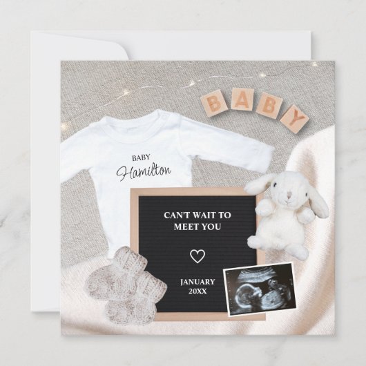 Kann nicht warten, um dich zu treffen Winter Foto Ankündigung (Vorderseite)