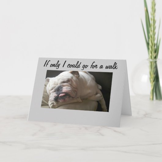 KANN NICHT ZU EINEM SPAZIERGANG GEHEN KARTE (Vorderseite)