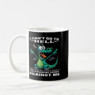 Kann nicht zur Hölle gehen, der Teufel hat eine ei Kaffeetasse