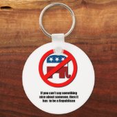 Kann nichts Schönes über Republikaner sagen Schlüsselanhänger (Vorderseite)