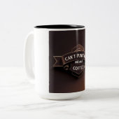 Kann ohne Kaffee-Tasse nicht funktionieren Zweifarbige Tasse (Vorderseite Links)