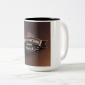 Kann ohne Kaffee-Tasse nicht funktionieren Zweifarbige Tasse (VorderseiteRechts)