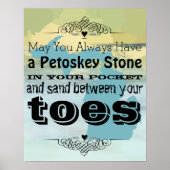 Kann Petoskey Stone in Pocket Sand zwischen Poster (Vorne)