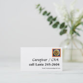 /KANN Pflegekraft-Visitenkarteschablone Visitenkarte (Stehend Vorderseite)