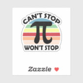Kann Pi nicht aufhalten wird Mathe Pi Day Funny Ma Aufkleber (Blatt)