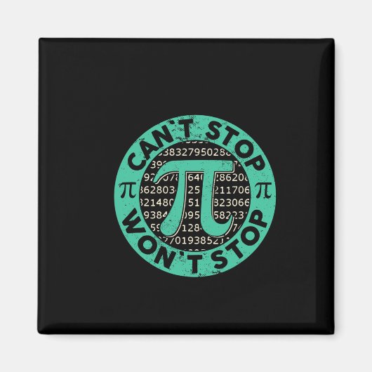 Kann Pi Wont nicht stoppen Mathe Pi Day Funny Math Magnet (Vorne)
