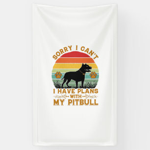 Kann Pläne Hund Pitbull Retro Sonnenuntergang_1 Banner