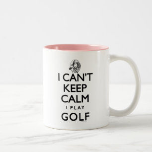 Kann ruhigen Ladys Golf nicht behalten Zweifarbige Tasse