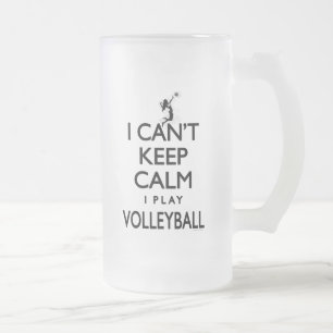 Kann ruhigen Volleyball nicht behalten Mattglas Bierglas