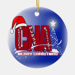 KANN SANKT-WEIHNACHTSverzierungs-ZUGELASSENE Keramik Ornament