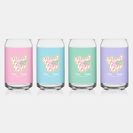 Kann Set aus Glas (Vorderseite)