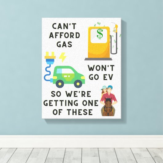 Kann sich kein Gas leisten, oder EV so ein Geschen Leinwanddruck (Insitu (Holzboden))