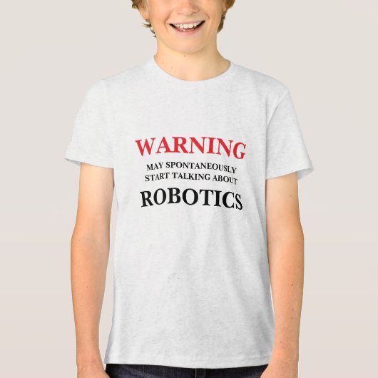 Kann spontan anfangen, über Robotik zu sprechen Tri-Blend Shirt (Vorderseite)