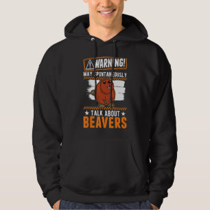 Kann spontan über Biber sprechen Hoodie