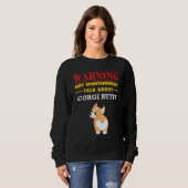 Kann spontan über Corgi-Hintern-Hund sprechen Sweatshirt (Vorne ganz)