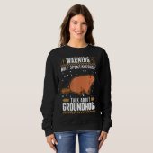 Kann spontan über Groundhogs Marmot 2 sprechen Sweatshirt (Vorne ganz)