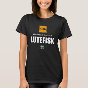 Kann Spuren von lutefiskischen schwedischen Erbe e T-Shirt