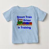 Kann Text ändern, Dampftrainertreiber in der Schul Baby T-shirt (Vorderseite)