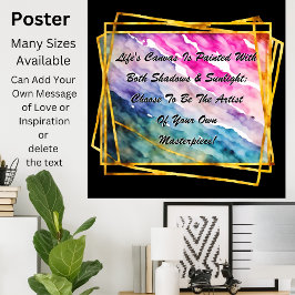 Kann Text ändern, die Leinwand des Lebens ist mit Poster