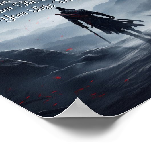 Kann Text ändern, Fantasie Inspiration Krieger Poster (Ecke)