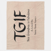 Kann Text bearbeiten, TGIF Dieses Oma ist fabelhaf Fleecedecke (Vorderseite)