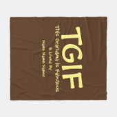 Kann Text bearbeiten, TGIF Dieses Oma ist fabelhaf Fleecedecke (Vorderseite (Horizontal))