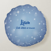 Kann Text so ein großes Wunder im lieblichen Junge Rundes Kissen (Rückseite)