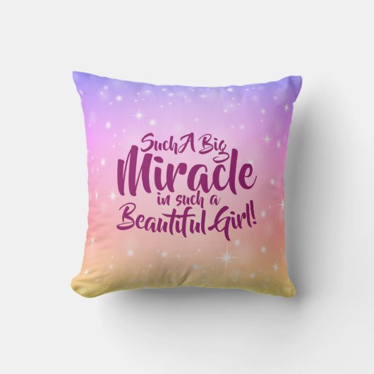 Kann Text so ein großes Wunder schöne Mädchen ände Kissen (Vorderseite)