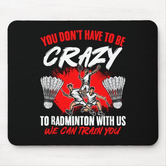 Kann-Train-Rackett-Shuttle-Sport-Hobby-Badminton-P Mousepad (Vorne)