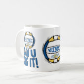 Kann U Diebe es Volleyball Blue Gold Kaffeetasse (Vorderseite Links)