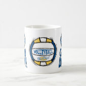 Kann U Diebe es Volleyball Blue Gold Kaffeetasse (Mittel)