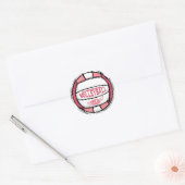 Kann U es Volleyball Pink tanzen? Runder Aufkleber (Umschlag)