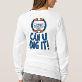 Kann u-Grabung es Volleyball-blaue Orange T-Shirt (Rückseite)