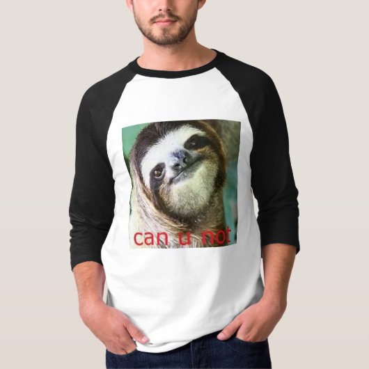 "kann u nicht" Sloth-Shirt T-Shirt (Vorderseite)