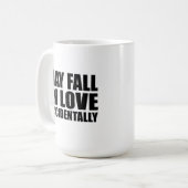 Kann versehentlich in Liebe fallen Kaffeetasse (Vorderseite Links)