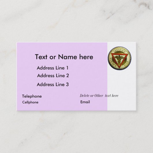 KANN Visitenkarteschablone Visitenkarte (Vorderseite)