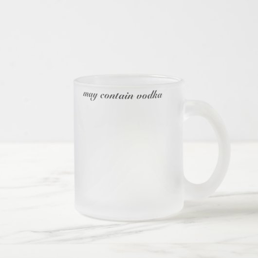 kann Wodka enthalten Mattglastasse (Rechts)
