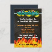 Kannibale Tiki Schlag-Kopfjäger-Art-Party - Einladung (Vorne/Hinten)