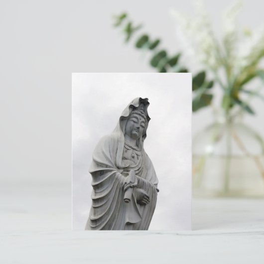 Kannon-Statue von Takasaki Postkarte (Stehend Vorderseite)