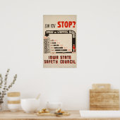 Kannst du aufhören? Poster für die Straßenverkehrs (Küche)
