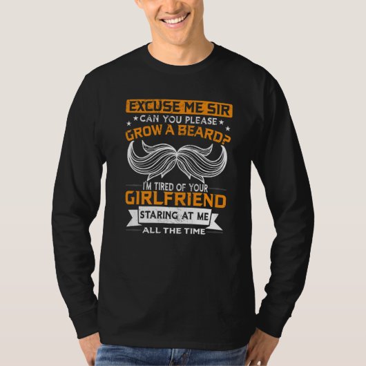 Kannst du bitte einen Bart-Mustache-Bart wachsen l T-Shirt (Vorderseite)