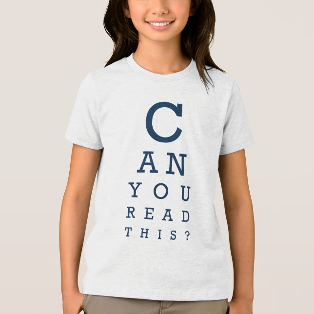 Kannst du das lesen? Tri-Blend shirt (Vorderseite)