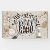 Kannst du den Code abrufen? Escape Room Game Party Banner (Horizontal)