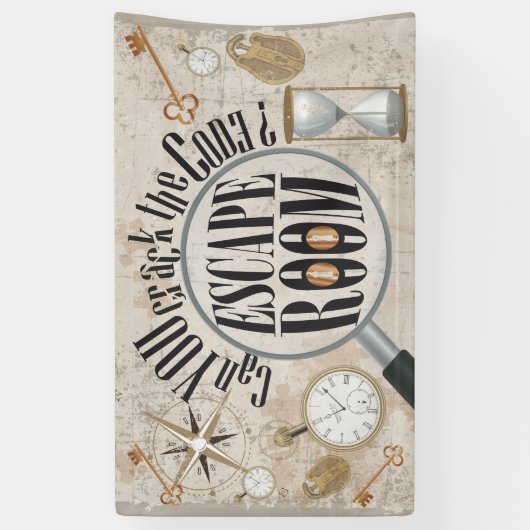 Kannst du den Code abrufen? Escape Room Game Party Banner (Vertikal)