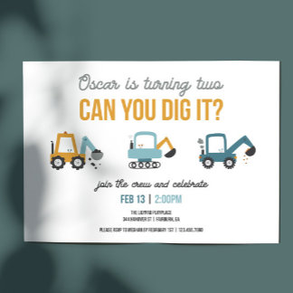 Kannst du die Geburtstagsparty von Digger graben? Einladung