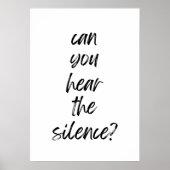 Kannst du die Stille hören? Poster (Vorne)