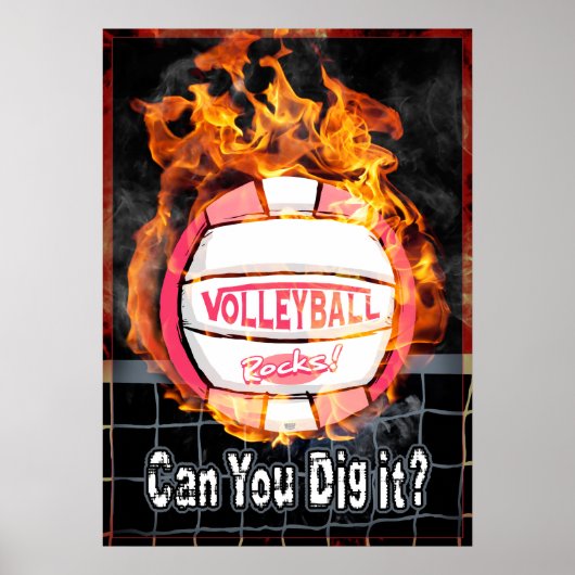 Kannst du es mit rosa Volleyball verbrennen? Poster (Vorne)