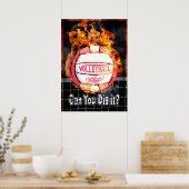 Kannst du es mit rosa Volleyball verbrennen? Poster (Küche)