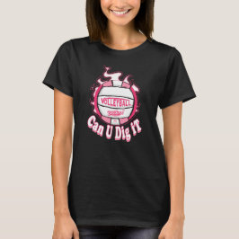 Kannst du es rosa Volleyball spielen? T-Shirt
